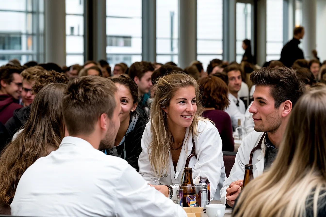 Studierende beim Netzwerken auf Kongress – Das sind die besten Mediziner-Netzwerke für Studierende
