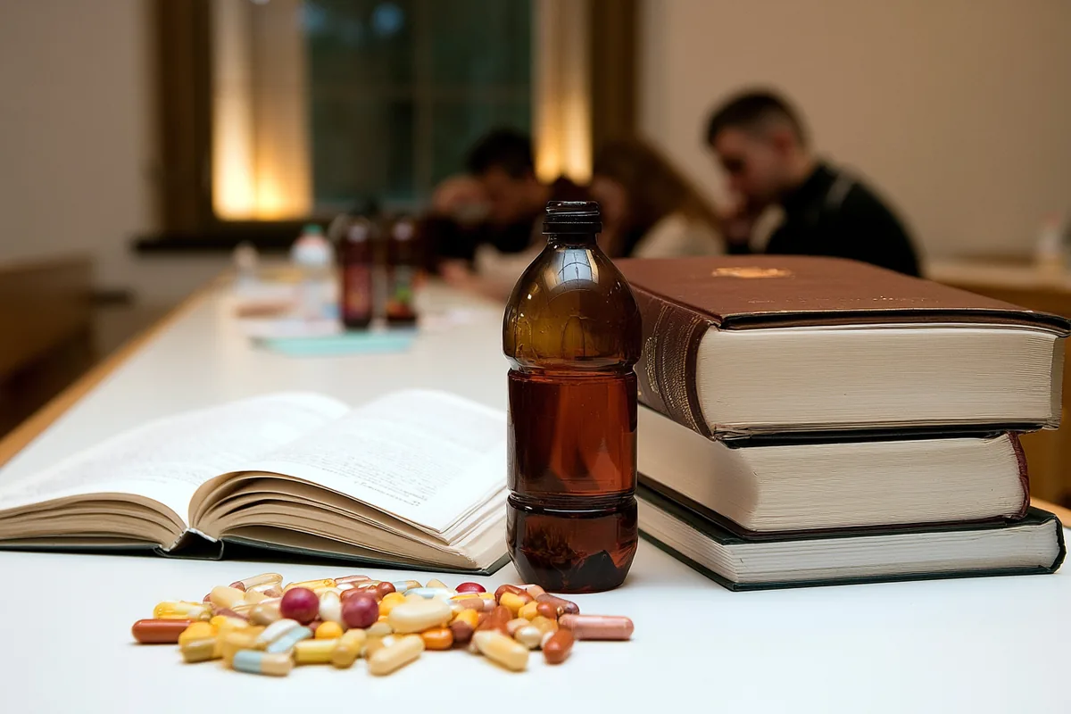 Tabletten neben Lernbüchern – Doping im Medizinstudium