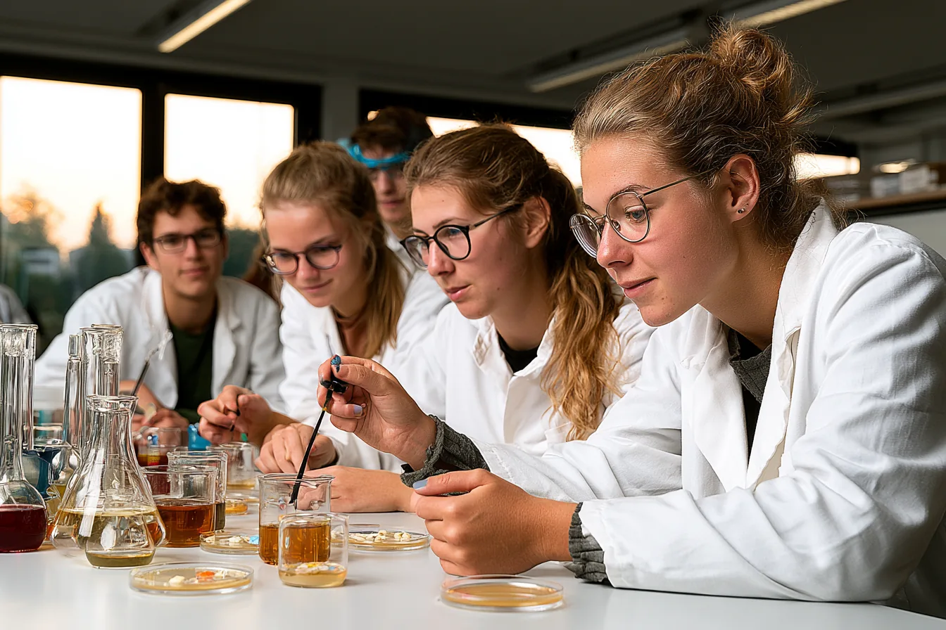 Studierende im Infektiologie-Labor – Infektiologie, Immunologie im Medizinstudium