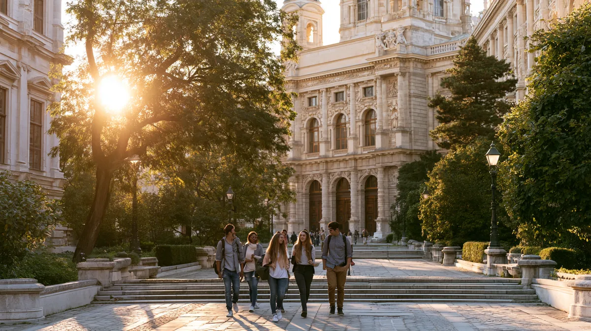 Studierendengruppe vor der Universität Wien Studierendengruppe vor der Universität Wien