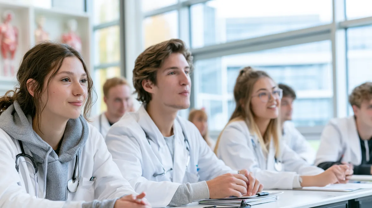 Kleingruppen-Seminar mit internationalen Studierenden im Hörsaal