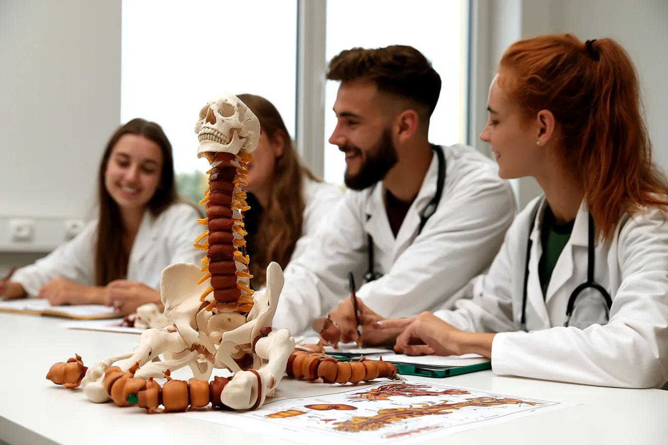 Medizinstudierende beim Physik-Praktikum – Physikum (Erster Abschnitt der Ärztlichen Prüfung) im Medizinstudium