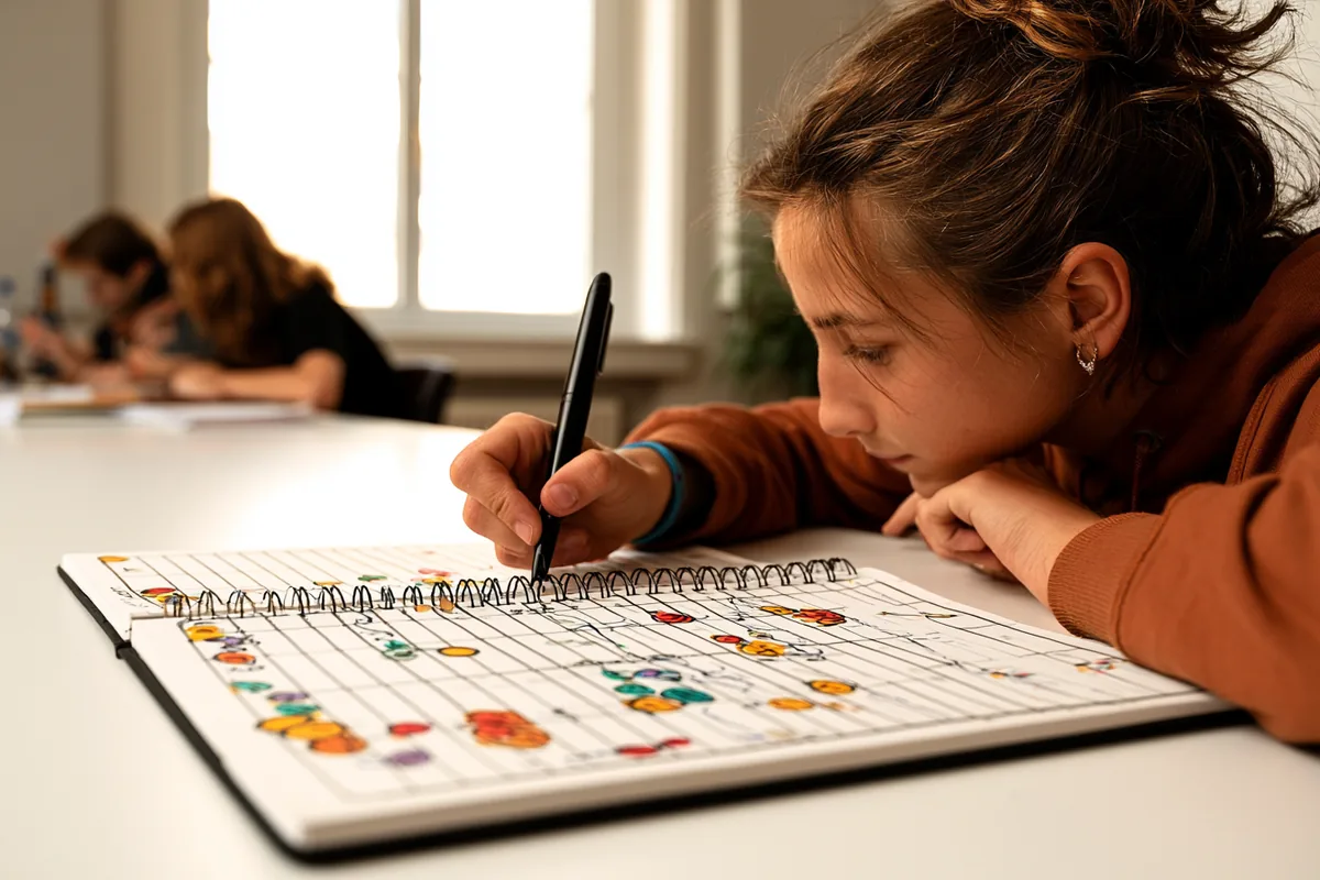 Studierende plant Lernwoche im Kalender – Tipps zum Zeitmanagement im Medizinstudium