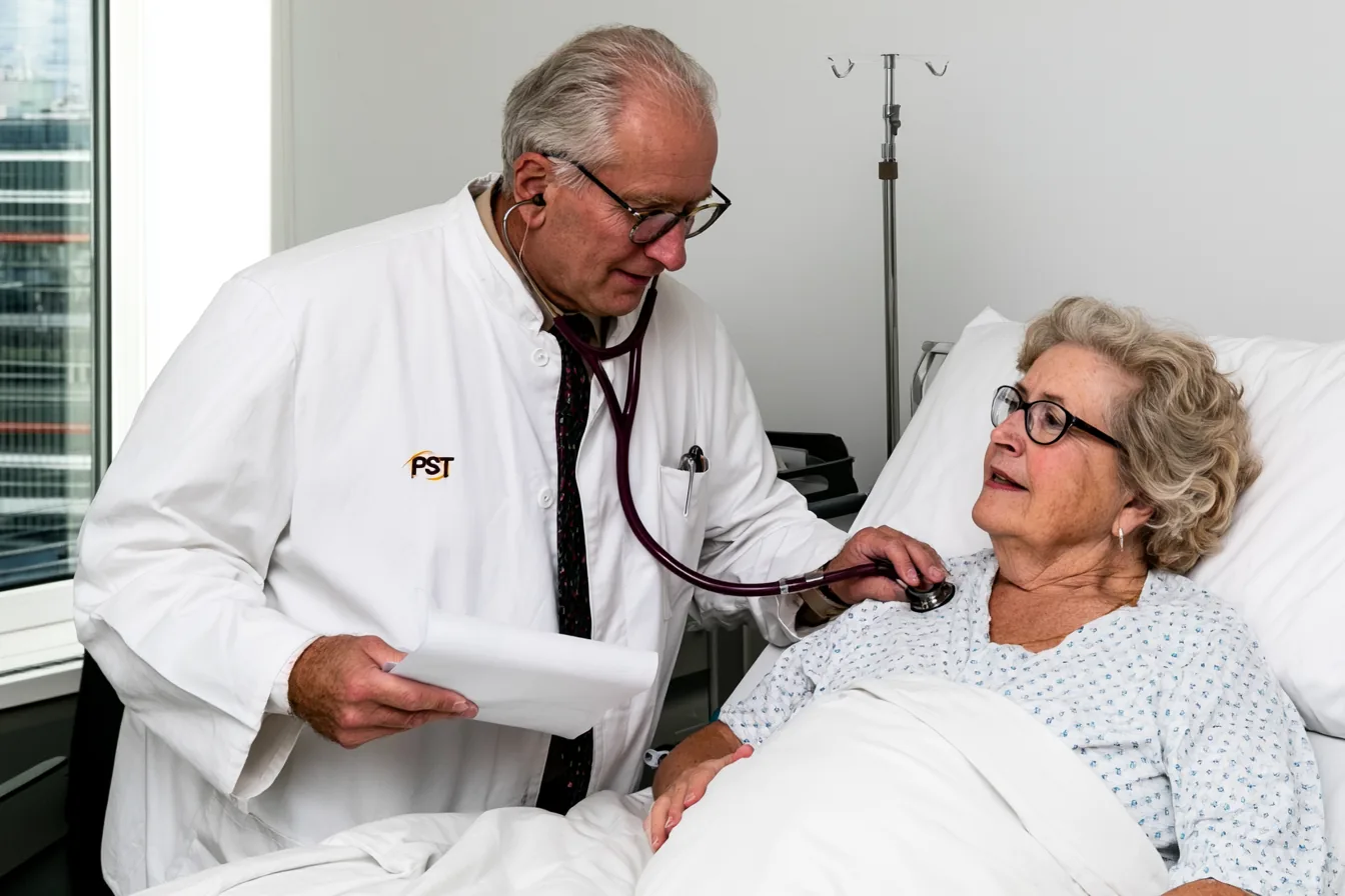 Internist untersucht Patienten mit Stethoskop – Was macht ein Internist?