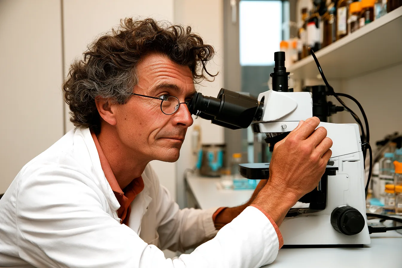 Labormediziner am Mikroskop im modernen Labor – Was macht ein Labormediziner?