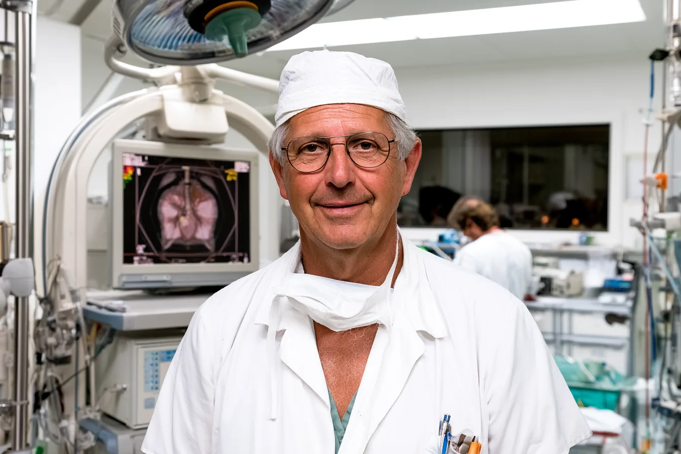 Lungenchirurg betrachtet Thorax-CT am Monitor – Was macht ein Lungenchirurg?
