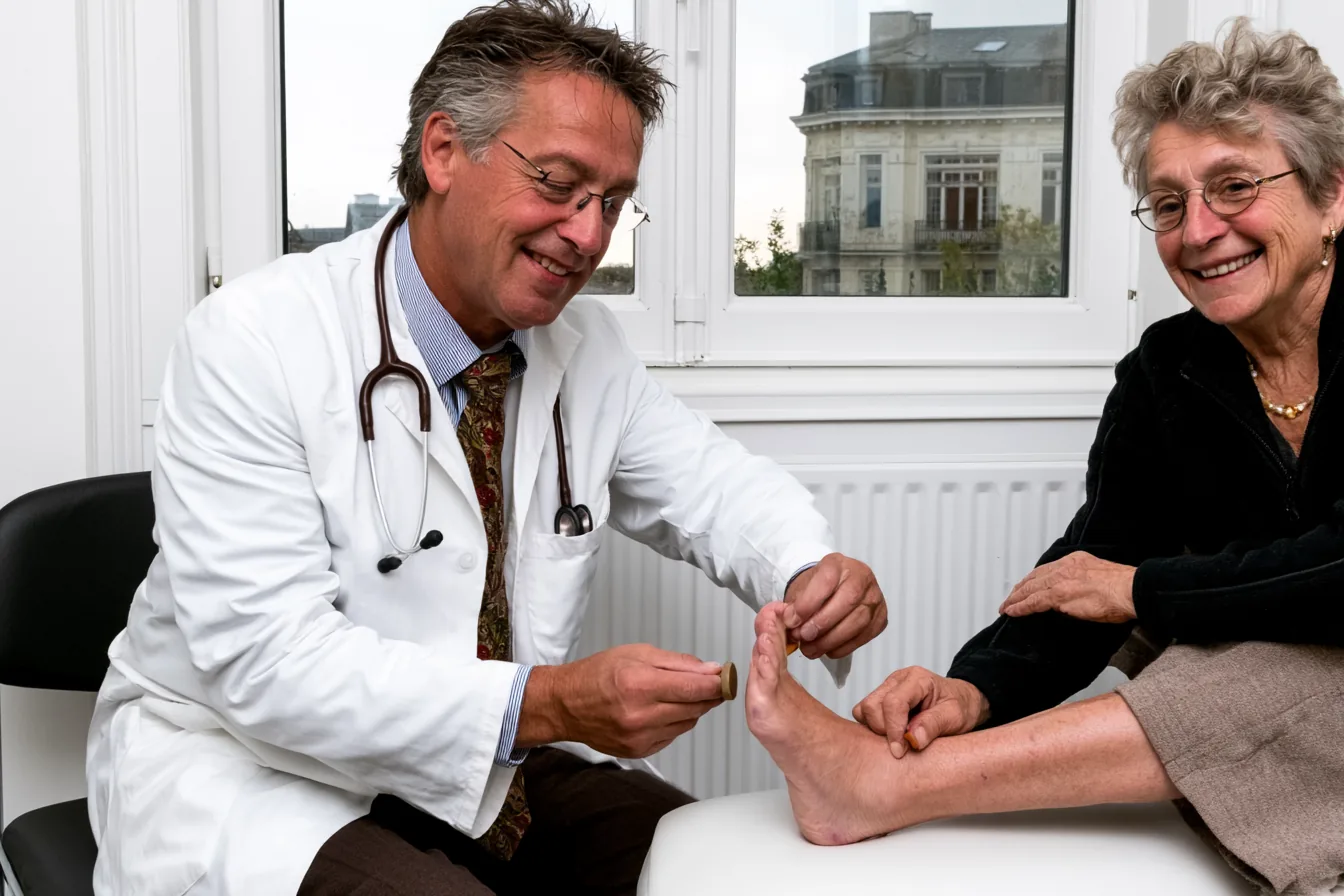 Neurologe führt Reflextest durch – Was macht ein Neurologe?