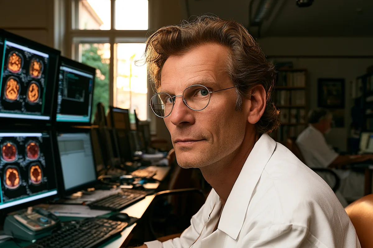 Radiologe befundet MRT-Bilder am Monitor – Was macht ein Radiologe?
