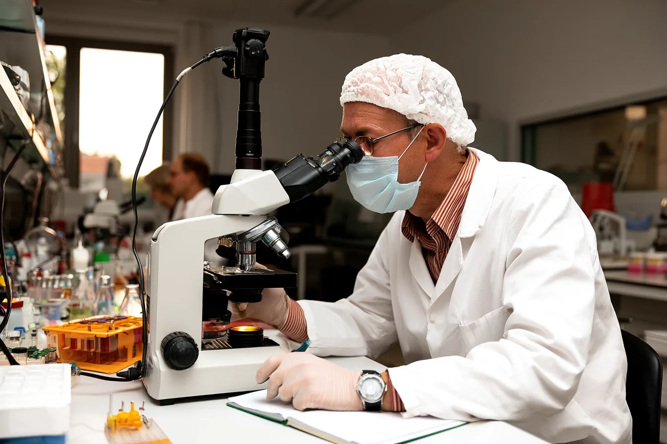 Virologe arbeitet mit Proben im Sicherheitslabor – Was macht ein Virologe?