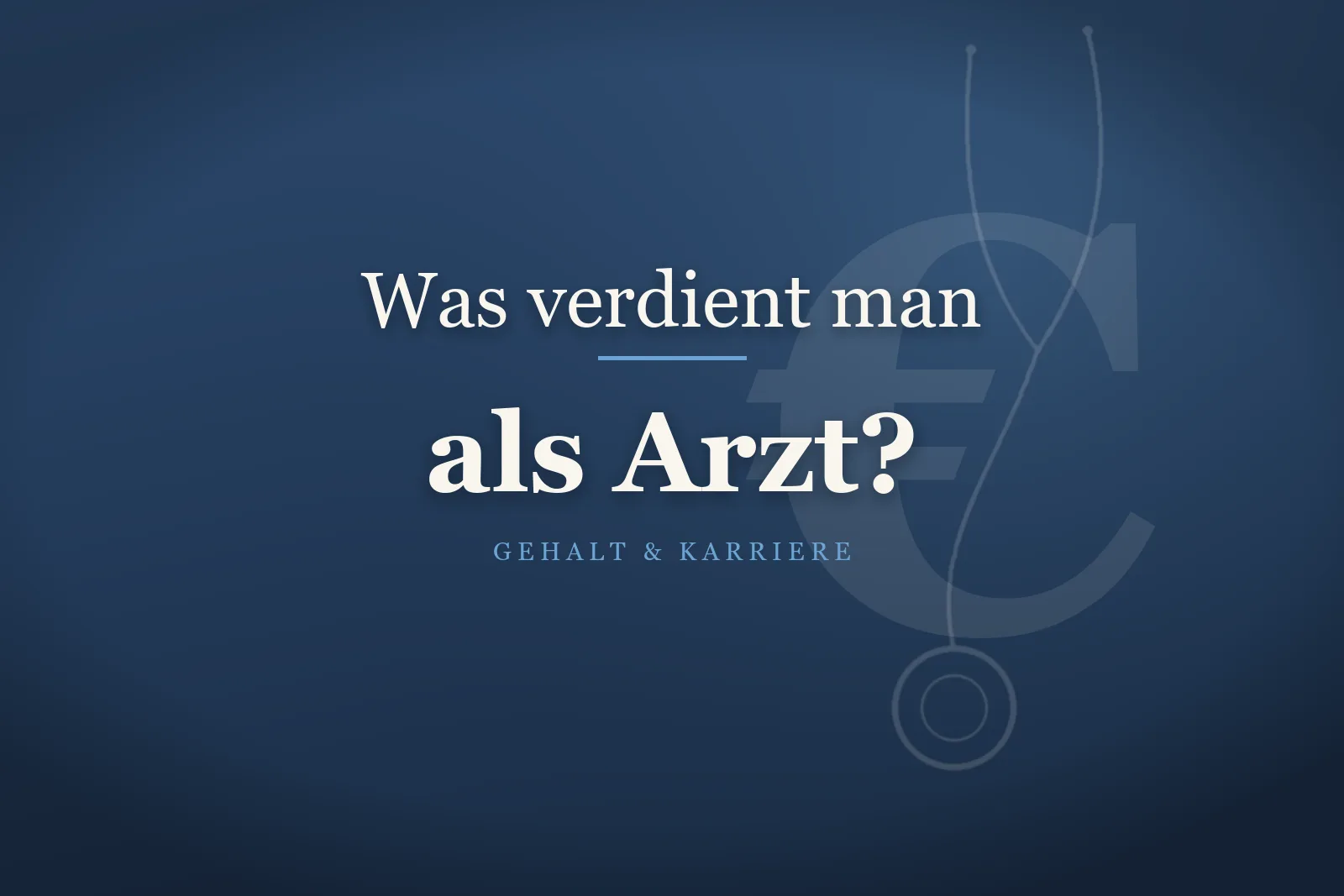 Arzt im weißen Kittel im modernen Krankenhausflur – Gehalt als Arzt