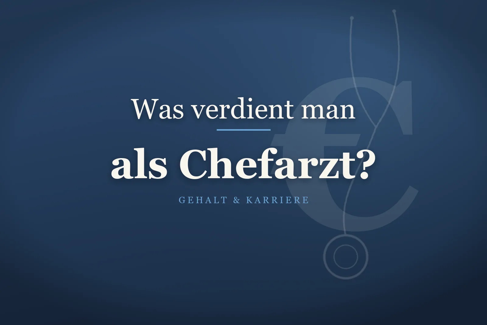 Chefarzt im modernen Klinikbüro – Gehalt als Chefarzt