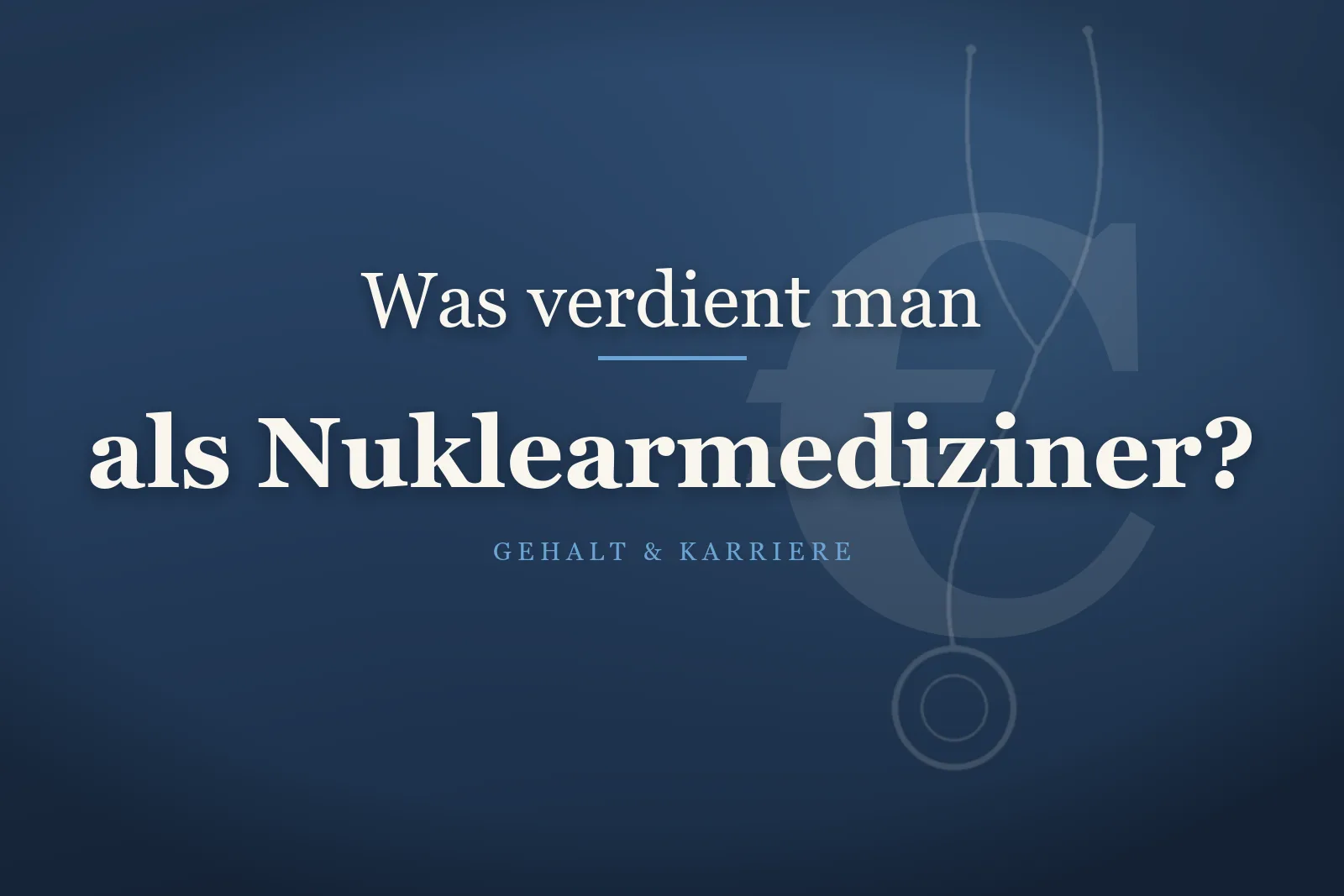 Nuklearmediziner an der PET-CT-Konsole – Gehalt als Nuklearmediziner