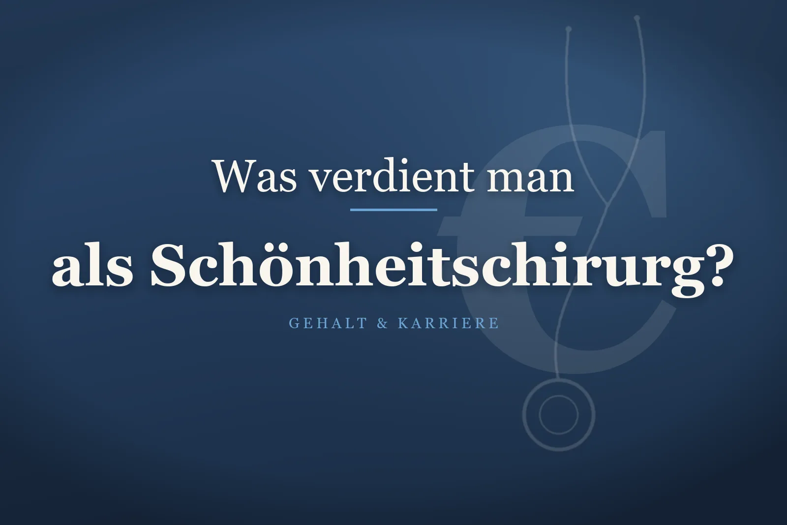 Schönheitschirurg in der Beratung in ästhetischer Klinik – Gehalt als Schönheitschirurg
