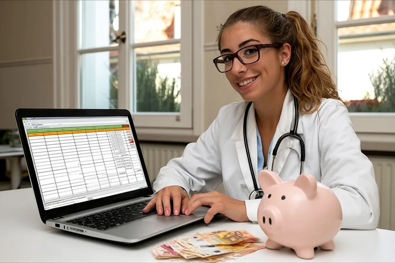 Studierende plant Studienfinanzierung – Wie finanziere ich mein Medizinstudium?